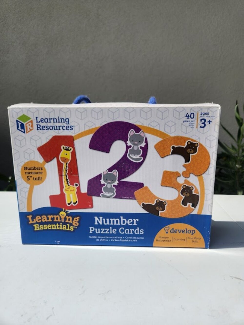 Learning Resources Number Toddler Toy Puzzle Cards 40-piece set for ages 3 and u